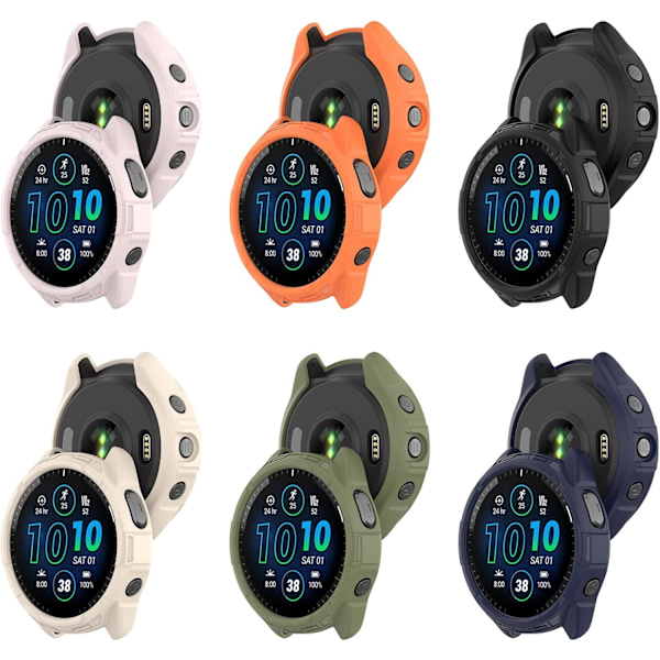 Etui Kompatibelt med Garmin Forerunner 965 Smartklokke - Robust Erstatningsetui [INGEN Skjermbeskytter] TPU Støtfanger Etui Beskyttelsesdeksel Ramme