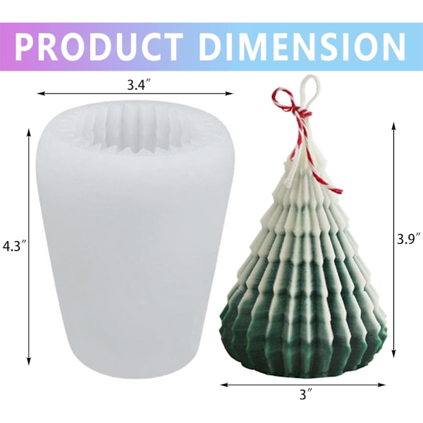 Origami Juletræ Form Silikoneforme