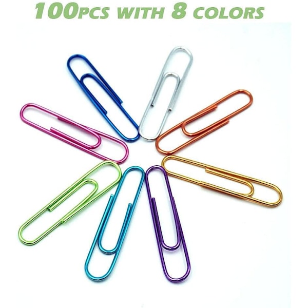 100-pack stora metalliska färgade gem - 2 tum jumbo gem
