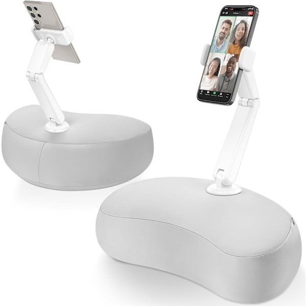 Telefonkudde för sängen, 360° Telefonhållare för sängen när du ligger ner, Handsfree iPhone-ställ för säng/soffa/knä, Kompatibel med 4,7\"-7,0\" mobiltelefoner, Flexibel