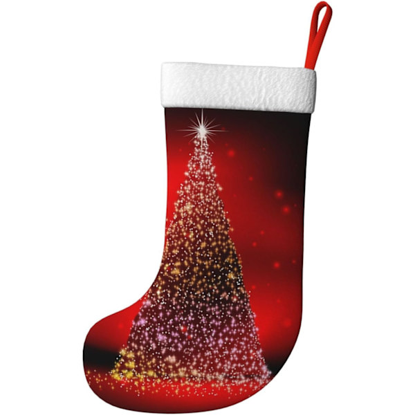 Julklapp Julgran Glittrande Jul Semester Dekoration Strumpor - Hållbara, Färgglada och Roliga Festliga Dekorationer - Julstrumpa Spis O