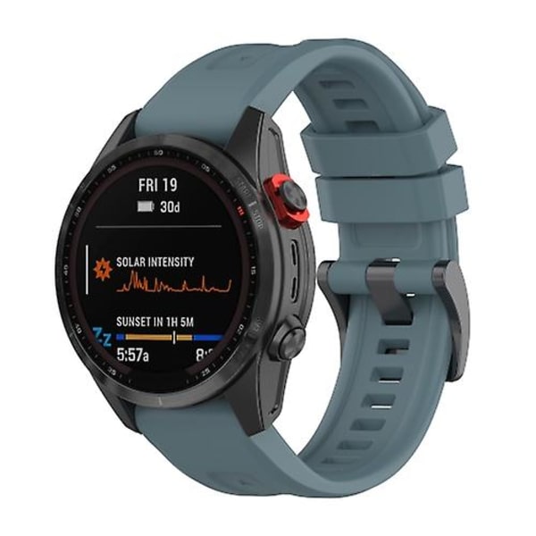 Til Garmin Fenix 7s Quick Release Silikonurrem ETR Navy Blue
