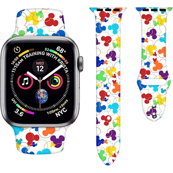 Tegneserie-urrem kompatibel med Apple Watch 38mm 40mm 41mm 42mm