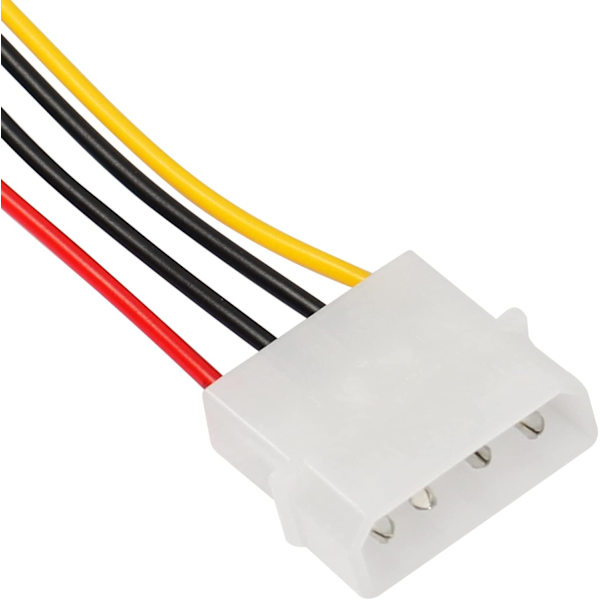 Dator Molex 4-stifts förlängningskabel för ström, 8 tum