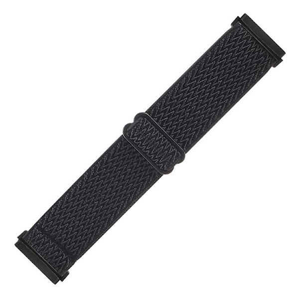 For Fitbit Versa 4 / Sense 2 Universal Wave Nylon Watch Band MYY Black