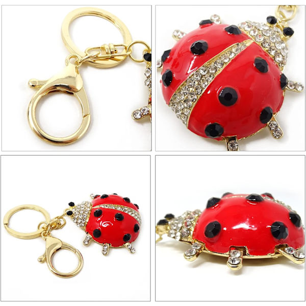 1 STK Rhinestone metall nøglering
