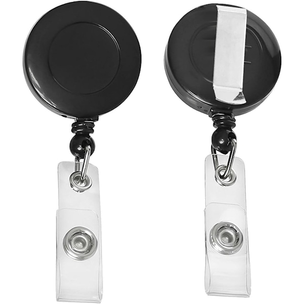 50 stk. Retractible Badge Reel Clips Holder