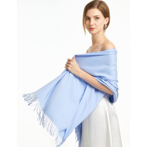 Tørklæder til kvinder Pashmina Silke Sjal Wrap til aftenkjole Vinter Tyk