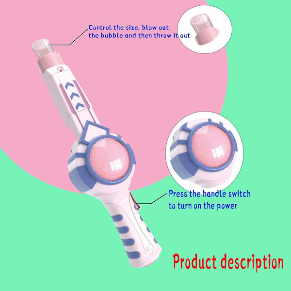 Bubbelmaskin Rökbubbelmaskin Bubbelblåsare Hälsosam Rökbubbelleksak För Bröllopsfest Pink B