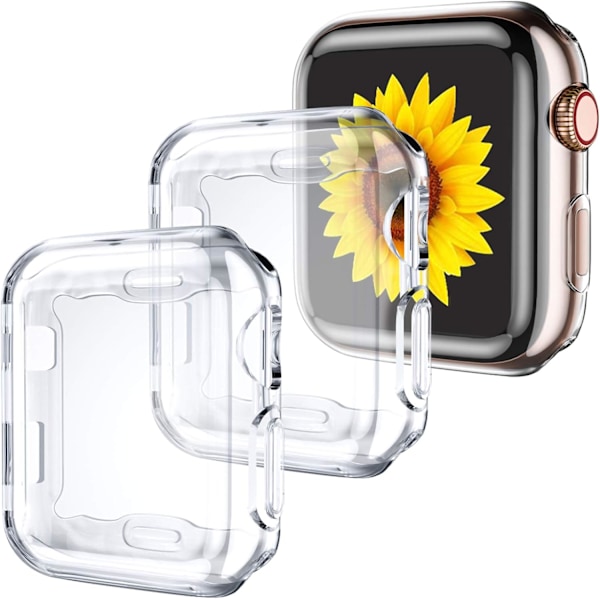 3-pack kompatibel med Apple Watch case 38 mm, mjuk HD hög känslighet