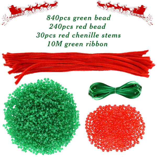 30 st Julpärlornamentkit - DIY-träddekorationer