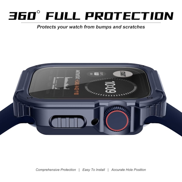 Robust Apple Watch-fodral 42 mm serie 3/2/1 med skärmskydd
