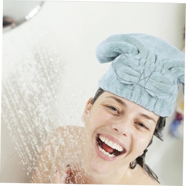 6 stk Hurtigtørkende Hodeshower Cap Set - Hurtigtørkende turbansnus for hår