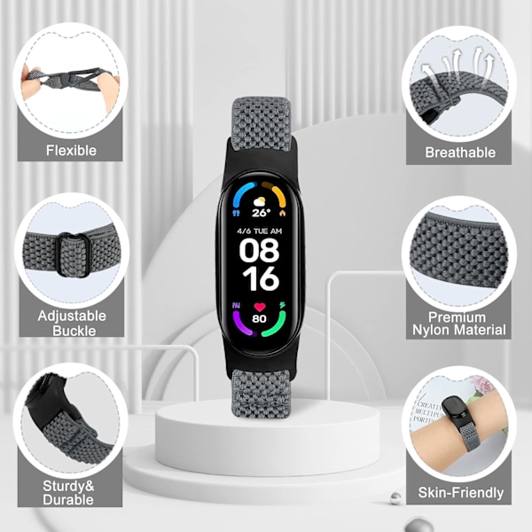 Justerbar rem til Xiaomi Mi Band - Elastisk nylon