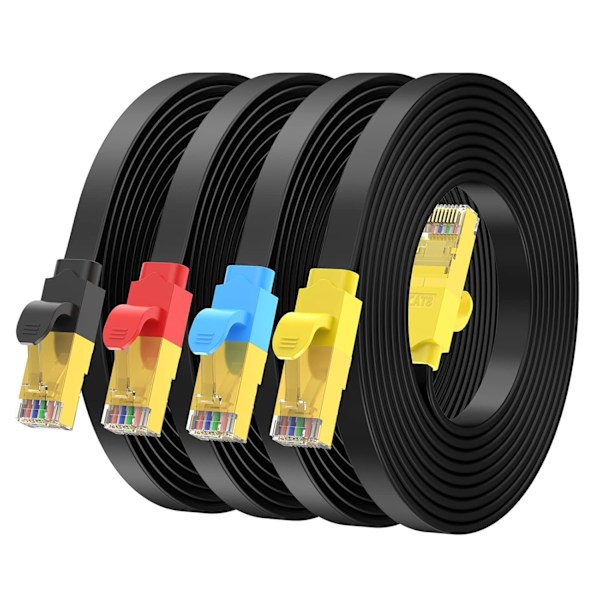 Høyhastighets Cat 8 Ethernet-kabel. Nylonnettverk
