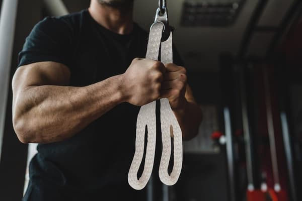 Tricepsrep 99 cm Tricepsrep Kabeltillbehör – Triceps Pull Down Rep för Kabelmaskin, Lätt att Greppa & Halkfritt Kabeltillbehör för Gym
