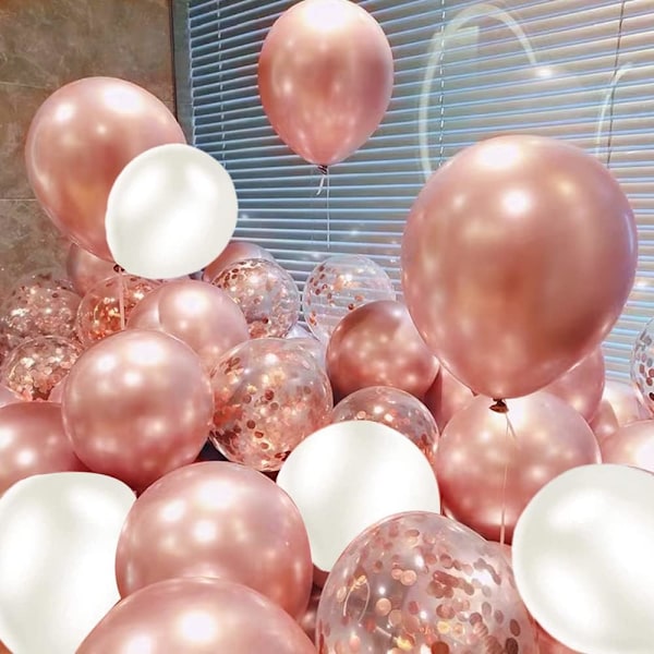30-set roséguldballonger för festdekorationer