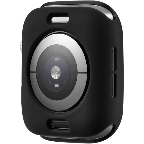 Matt TPU-deksel med fleksibel, støtsikker beskyttelsesramme og ripebestandig silikonbeskyttelse, kompatibel med 44 mm Apple Watch SE og Seri