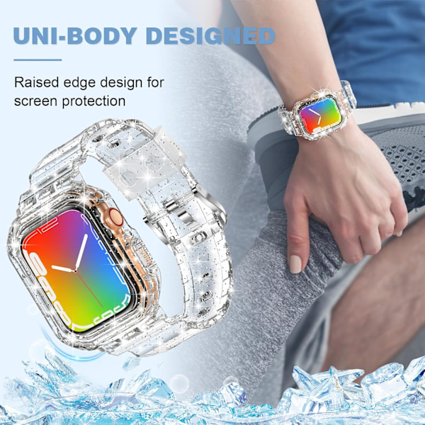 Kompatibel med Crystal Clear Apple Watch-armband