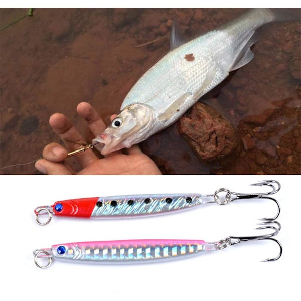 5 st Fiskedrag Set - Hårdmetall Fiskedrag Sked Paljetter Bete