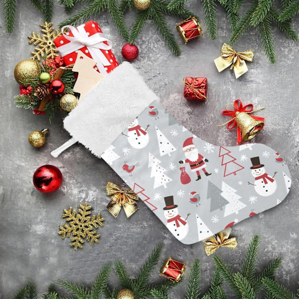 Julklapp, Personliga Julklappsstrumpor 2-pack Jul Tomte Snögubbe Fågel 18 tum Julstrumpor Hängande Ornament