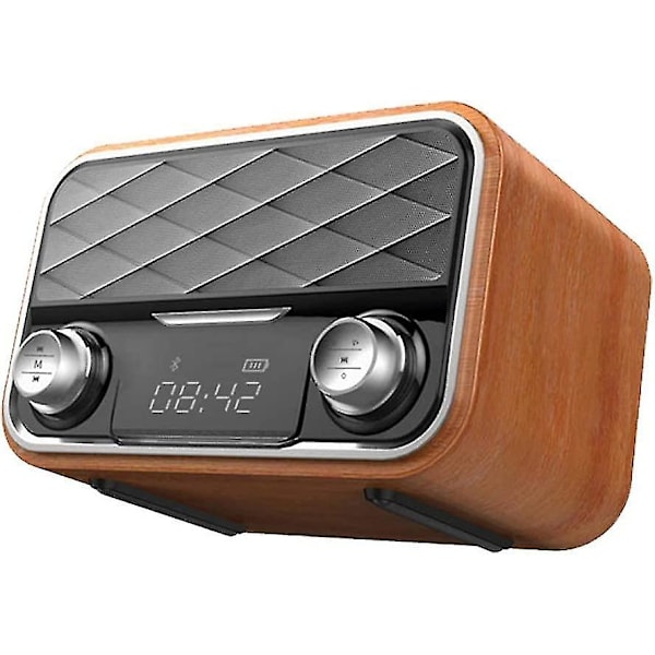 Bluetooth Retro Radio Med Aux/fm, Backup Radio Med Antenn, Klart Ljud, Hög Bluetooth Bärbar Bluetooth-högtalare Med Kompatibel Android-surfplatta