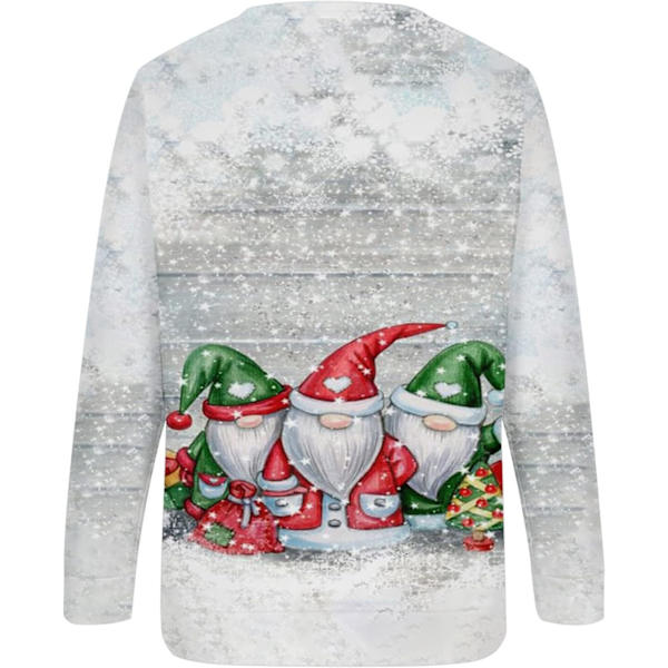 Sjov juletrøje med grafik til kvinder - Ren og Julemand