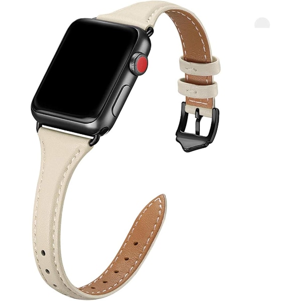 Læderrem Kompatibel med Apple Watch Rem 38mm 40mm