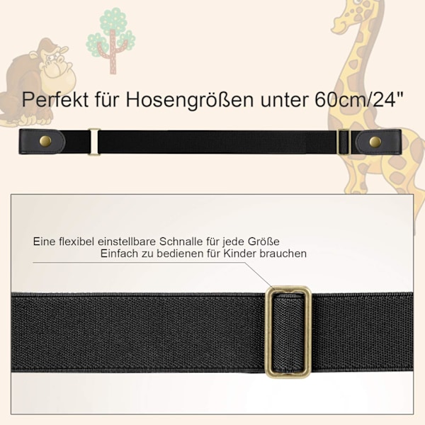 Spennefritt belte for barn - Elastisk usynlig belte for barn