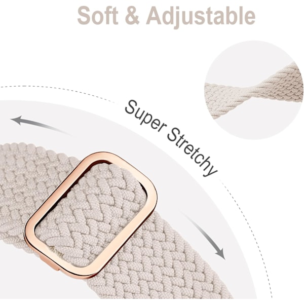 Flätad Solo Loop kompatibel med Apple Watch Band 38 mm