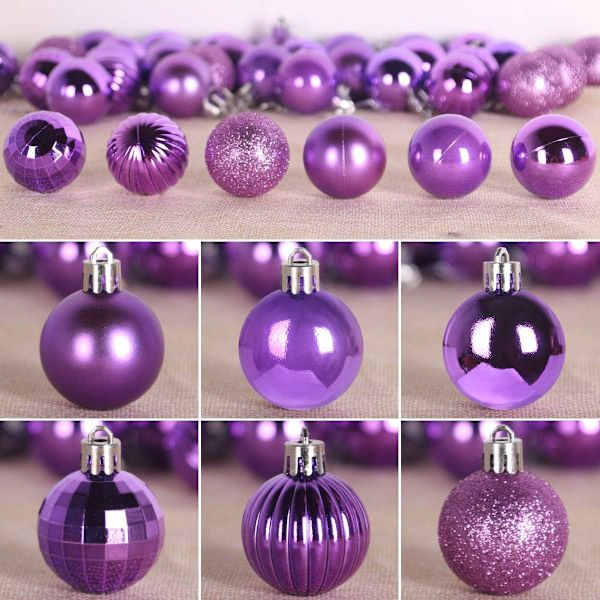 Iris Lila 2,5\" Julgranskulor Julgransdekorationer Prydnader