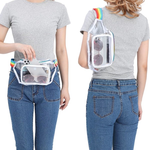 Fanny Pack, Veckle Transparent Fanny Pack Vanntett Søt Midje