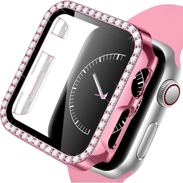 Hårt fodral för Apple Watch 42 mm, Bling Diamonds med skärmskydd