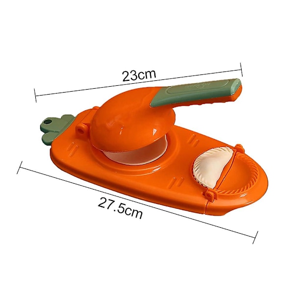 2 i 1, Multifunktionell Dumpling Form Set, Dumplings Skin Artifact Diy Verktyg, Manuell Empanad Orange-red