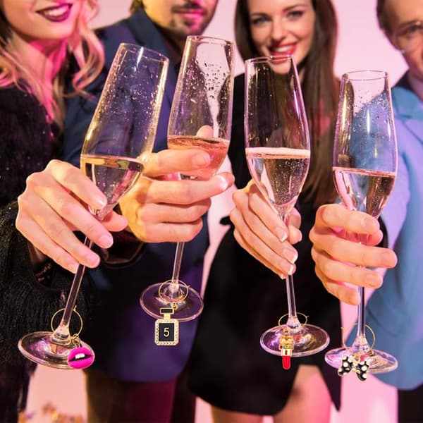 Vincharmringe 100 stk. Vinglas Charmringe til DIY Stilke Glas Charms 1-tommer Ring med 100 Åbne Springringe -