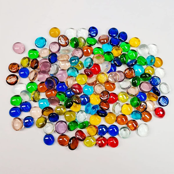 Mini glasperler - Mancala-sten i blandede farver (50 stk)