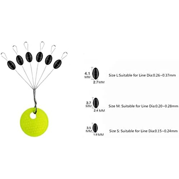 Fiske Gummi Bobber Beads Stoppare - 150 Stykk Flytsänkestopp