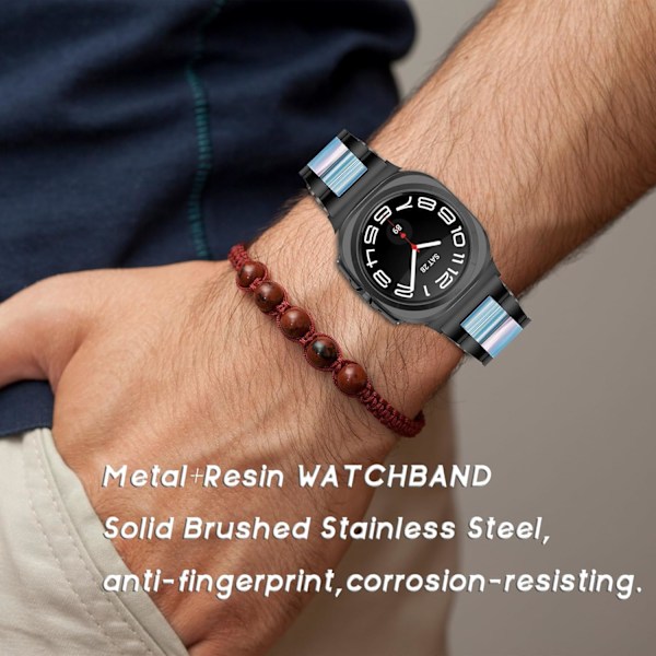 Resin Metal Rem til   Galaxy Watch Ultra 47mm [2024] Rem til håndled, Rem til Galaxy Watch Ultra 47mm Smartwatch