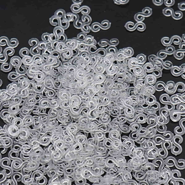400 klare S-klips - Plastkoblinger for vev-armbånd og DIY-armbåndlaging