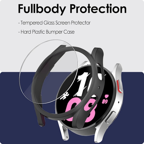 Skærmbeskyttelse og etui til Samsung Galaxy Watch 5 44mm, ramme