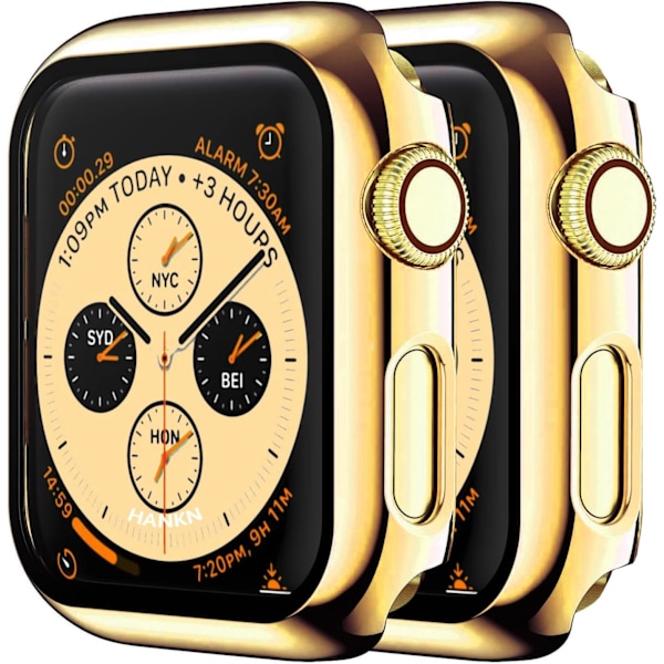 2-pack 42mm Skärmskydd i härdat glas för Apple Watch Series 3 2 1 42mm, Pläterat Hårt PC Fulltäckande Skydd HD Stötsäker Iwatch Bumper (Go