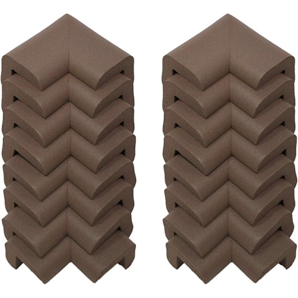 Corner Cushion | Made in USA | Brown | 16 Pack | Furniture and Corner Protection Brown 16 Pack Brown 16 Pack