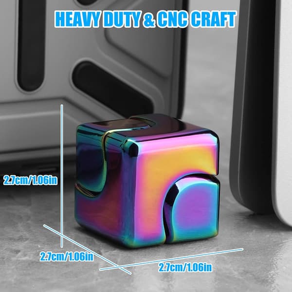 Infinite Gear Fidget Cube - 2-i-1 Transformabel Spinner - Stresslindring (Regnbåge)