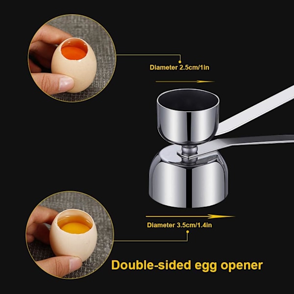 Sett i rustfritt stål - 2 stk for myk-kokte egg