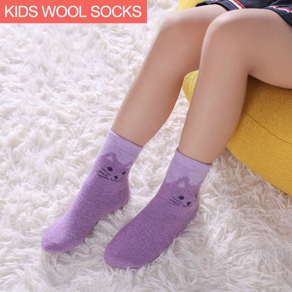 Fashion Toddler Mjuka Andningsbara Bomull Crew Socks - 5 Par