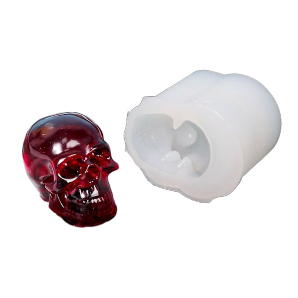 Kreativ Dödskalle Nyckelring Resin Form Handgjord Nyckelring Resin Gjutform