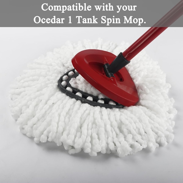 2-pakning Spin Mop Refill Heads - Kompatibel med EasyWring Mop