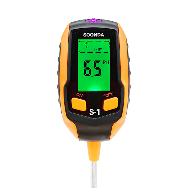 Jord Ph-måler 4-i-1 Jordtester Fugtighed Digital Plantetermometer Test Fuktmätare Fo