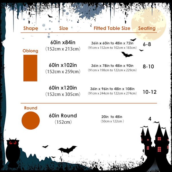 Halloween-bordsduk, rektangulær - 60x120 tommer Spier Web-bordsduk, vaskbar, krøllfri, dekorativt borddeksel for Holiay-innendørsfest, B Spi