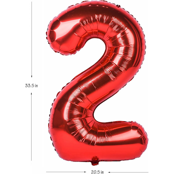 40 tums röda nummer ballonger ballong